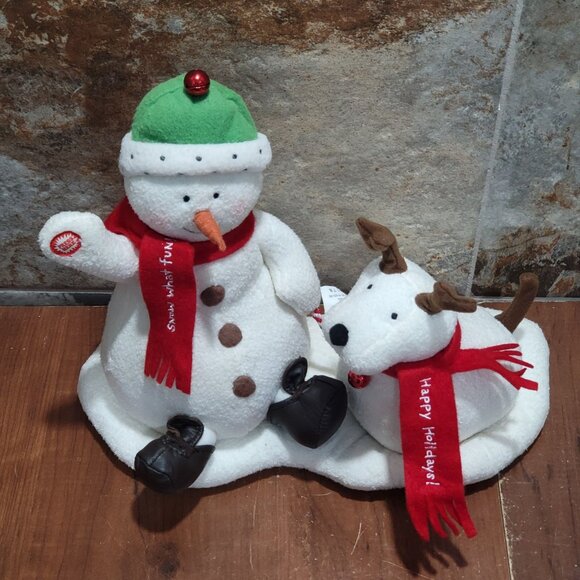 Hallmark Jingle Pals Plush Snowman Dog Musical Animated Sings Jingle Bells - Picture 3 of 13
